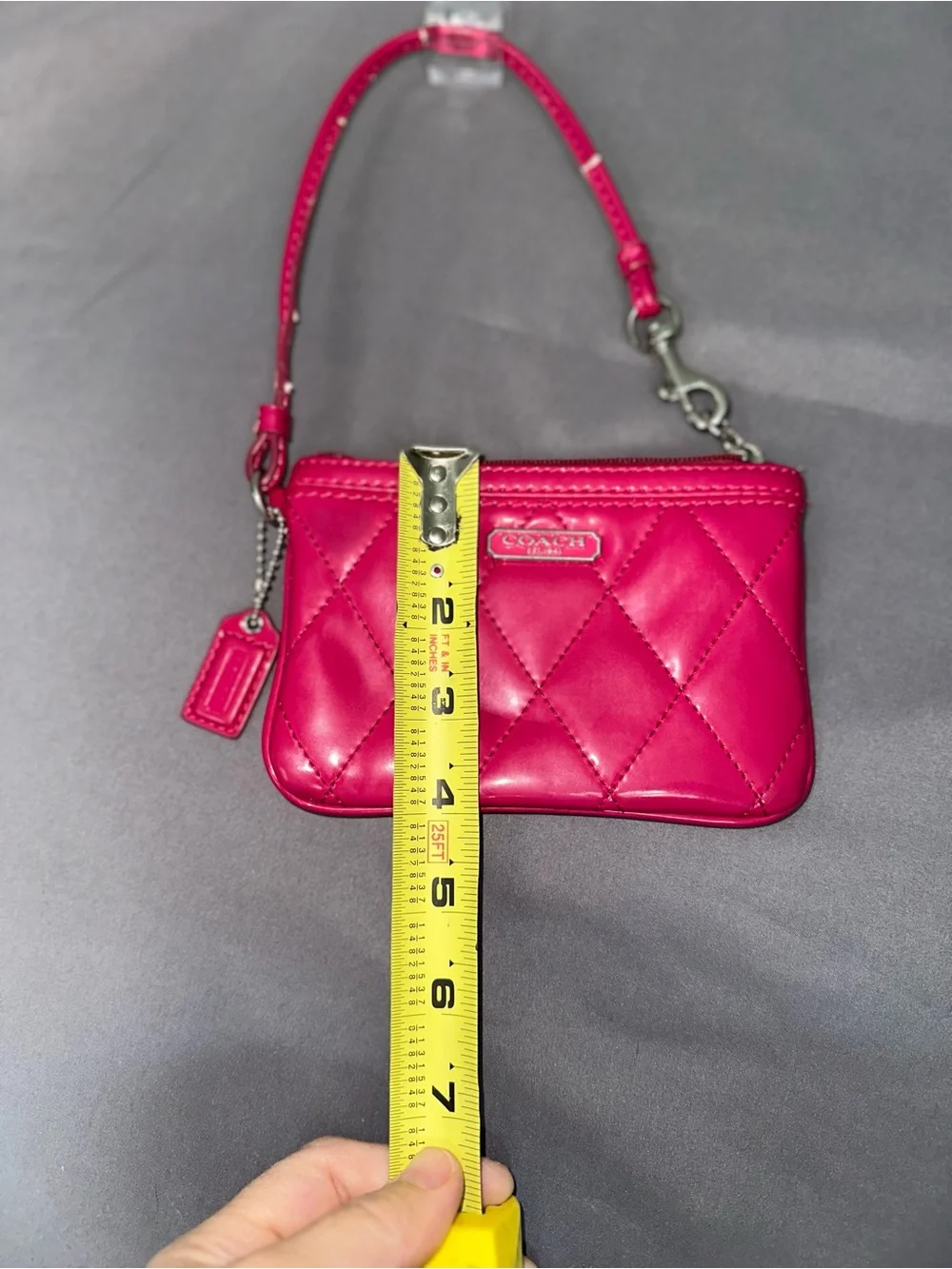 Coach Quilted Leather Wristlet - Pink